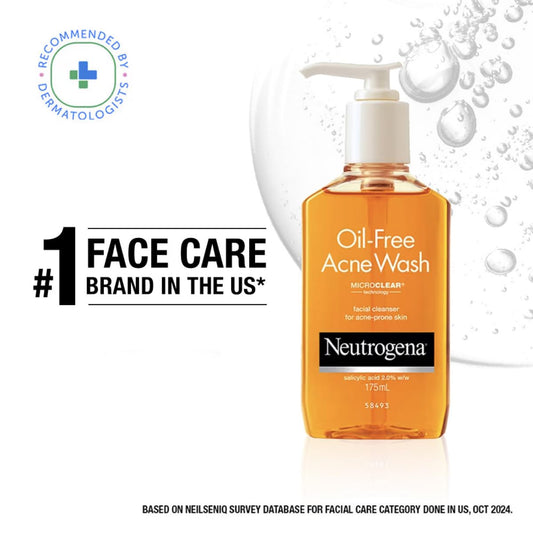 Nuvaskin Oil-Free Acne Face Wash with 2% Salicylic Acid | Deep Cleanser for Oily Acne-Prone Skin | 175ml