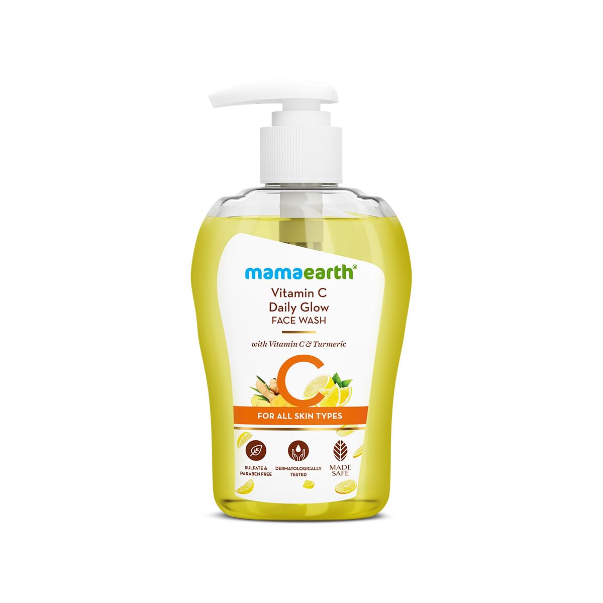 Mirabelle Naturals Vitamin C Face Wash for Men & Women 250ml | Toxin-Free, Oil-Free Cleanser for Glowing Skin
