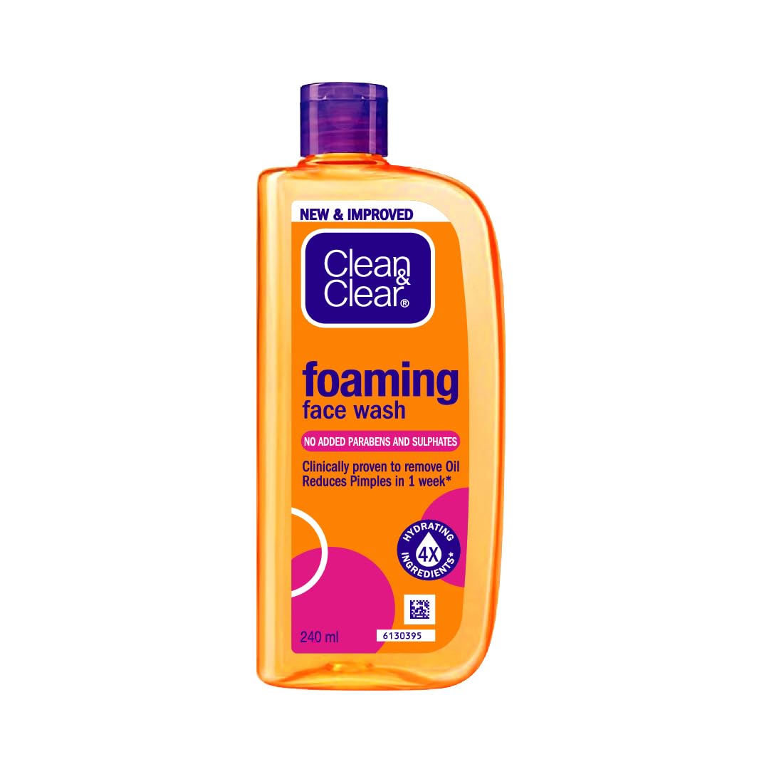 CrystalCare Foaming Face Wash for Deep Cleansing, Oil Control & Clear Skin with Gentle Refreshing Formula for Daily Use