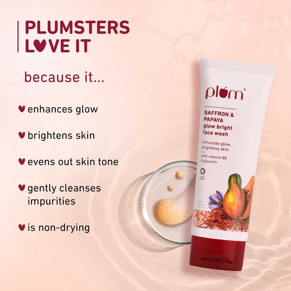 Purelixir Saffron & Papaya Radiance Boost Glow Face Wash for Bright, Smooth & Refreshed Skin – Gentle Daily Cleanser