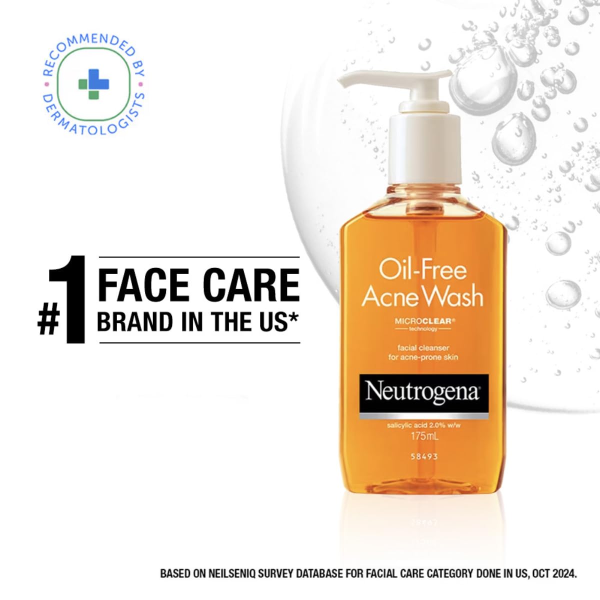 Nuvaskin Oil-Free Acne Face Wash with 2% Salicylic Acid | Deep Cleanser for Oily Acne-Prone Skin | 175ml