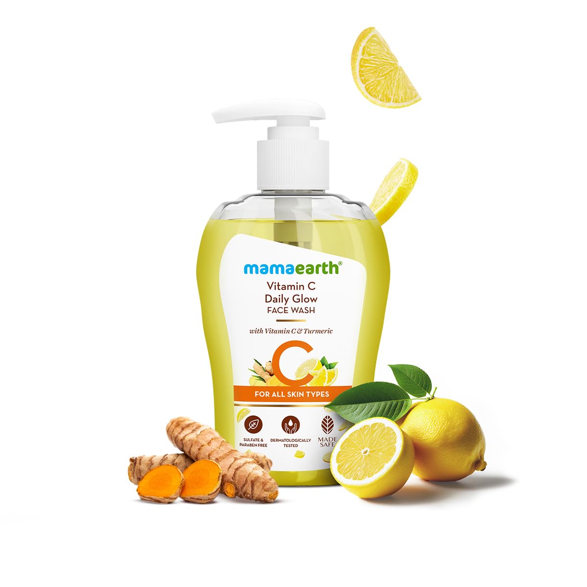 Mirabelle Naturals Vitamin C Face Wash for Men & Women 250ml | Toxin-Free, Oil-Free Cleanser for Glowing Skin