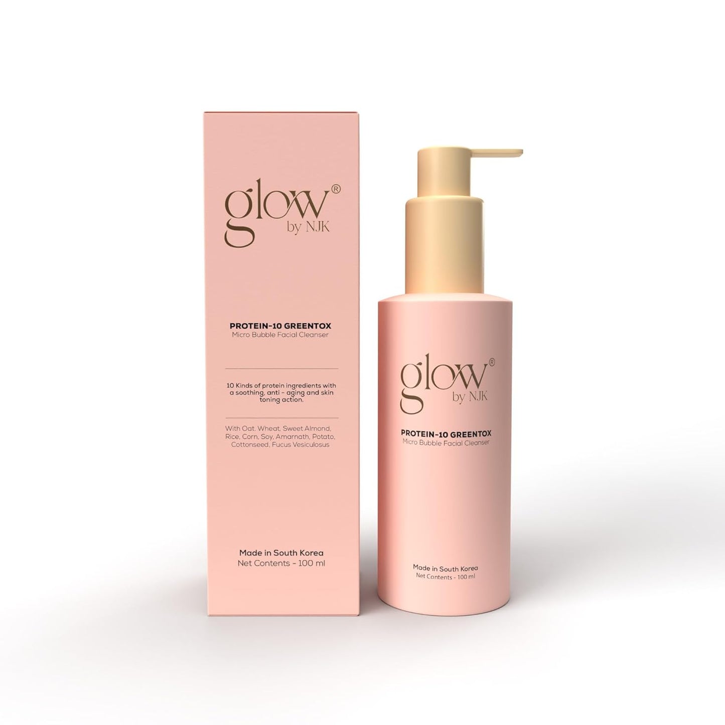 PrimeLeaf 10 Greentox Facial Cleanser for Men & Women | Dry & Oily Skin | 10 Protein Complex for Soothing, Anti-Aging Care — 100 ml